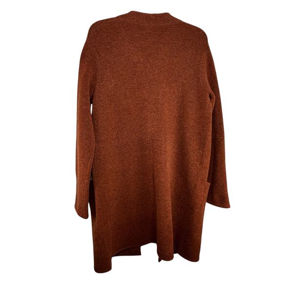 Jenni Kayne Sweater Coat Cardigan Size XS Rust Merino Wool Yak Quiet Luxury - Picture 3 of 9